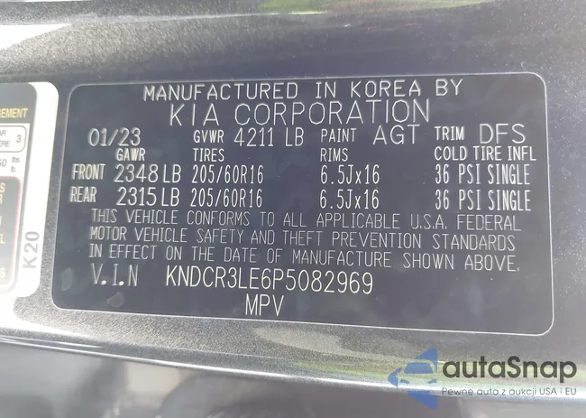 KNDCR3LE6P5082969: 43316059