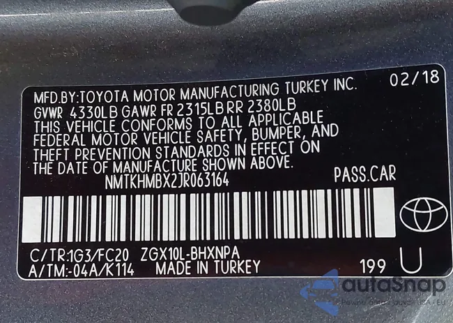 NMTKHMBX2JR063164: 43316081