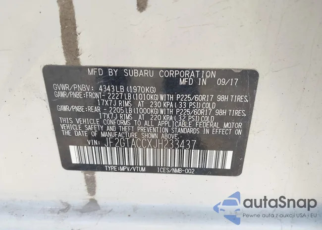 JF2GTACCXJH233437: 43316174