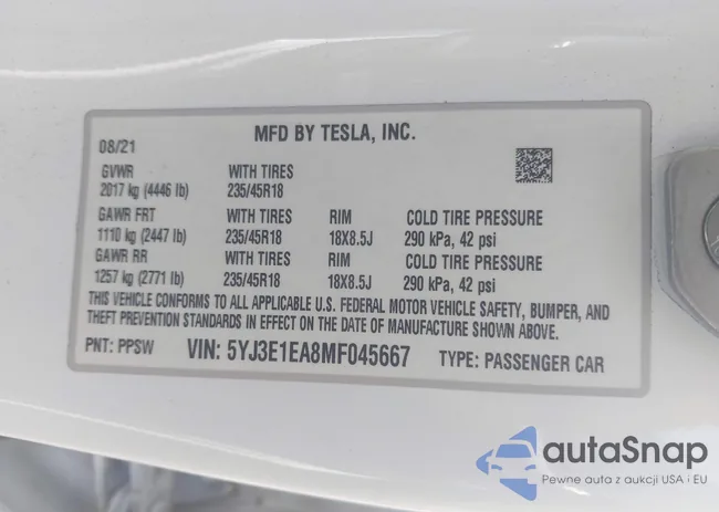 5YJ3E1EA8MF045667: 43316176