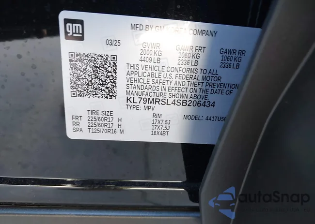 KL79MRSL4SB206434: 43316197