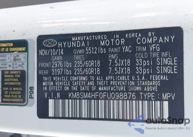 KM8SM4HF0FU098876: 43316336