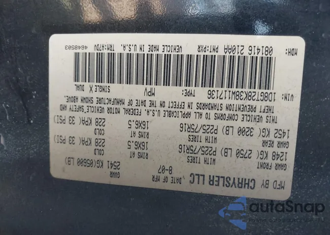 1D8GT28K38W117136: 43315398