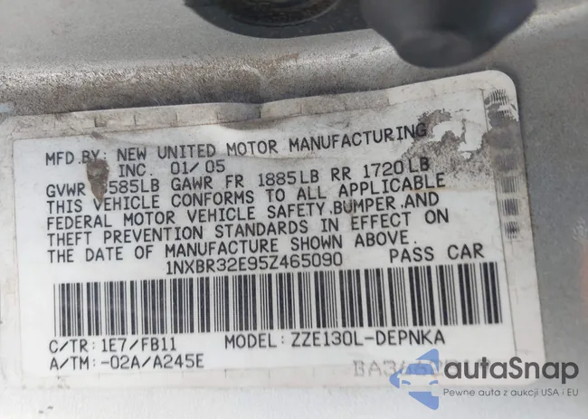 1NXBR32E95Z465090: 43315437