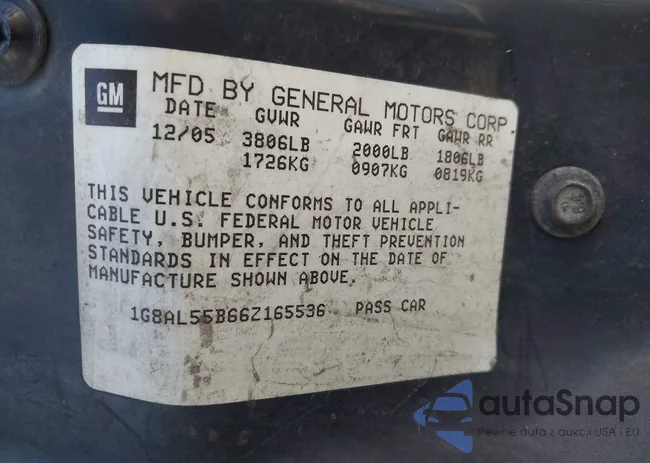 1G8AL55B66Z165536: 43316803