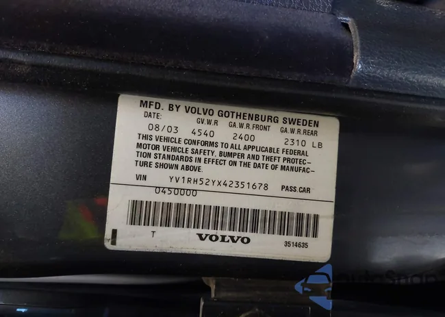 YV1RH52YX42351678: 43316913