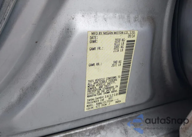 1N4AL3AP8FC165218: 43317070