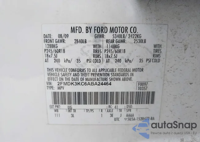 2FMDK3KC6ABA24464: 43317075