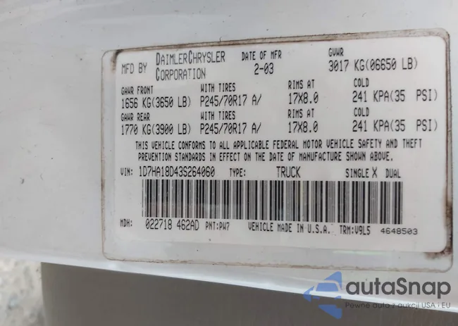 1D7HA18D43S264060: 43317153