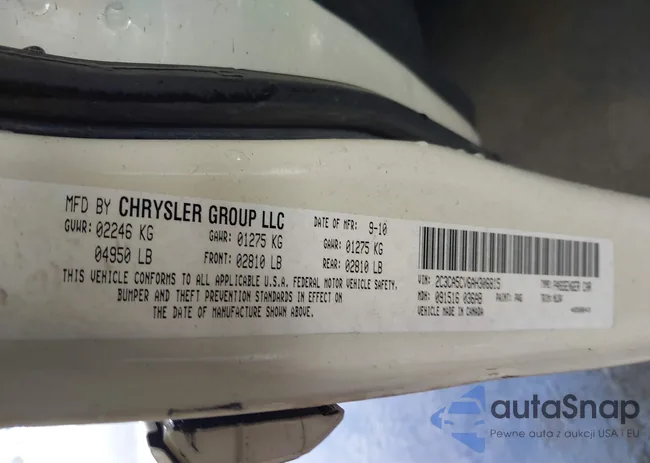 2C3CA5CV6AH306815: 43317180