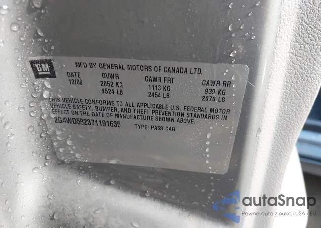 2G4WD582371191635: 43317238