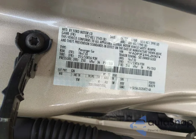 1FADP3F23HL293674: 43317311