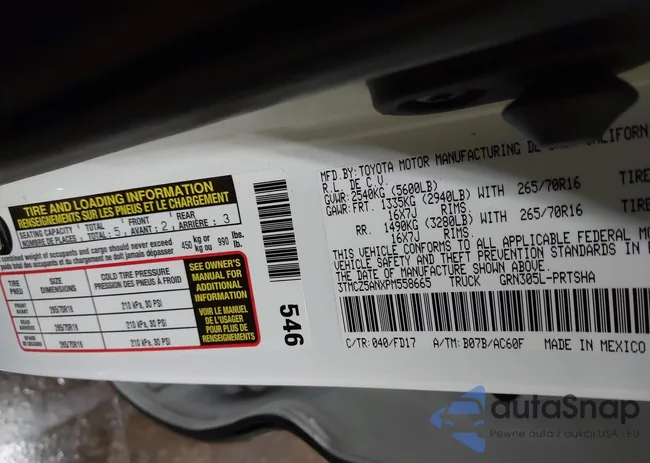 3TMCZ5ANXPM558665: 43316458