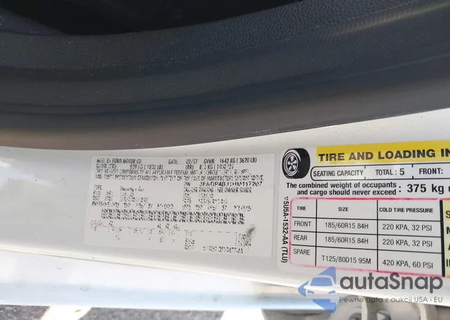 3FADP4BJ1HM117207: 43316501