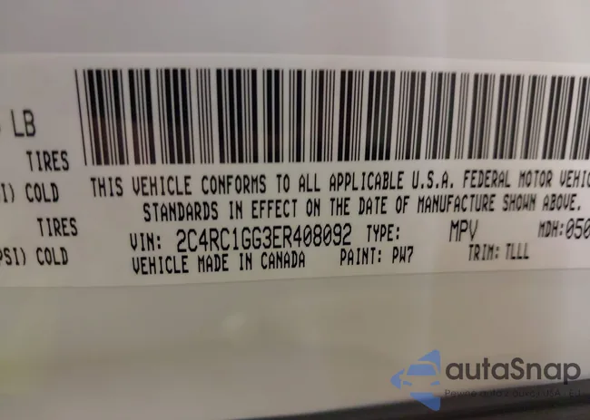 2C4RC1GG3ER408092: 43316526