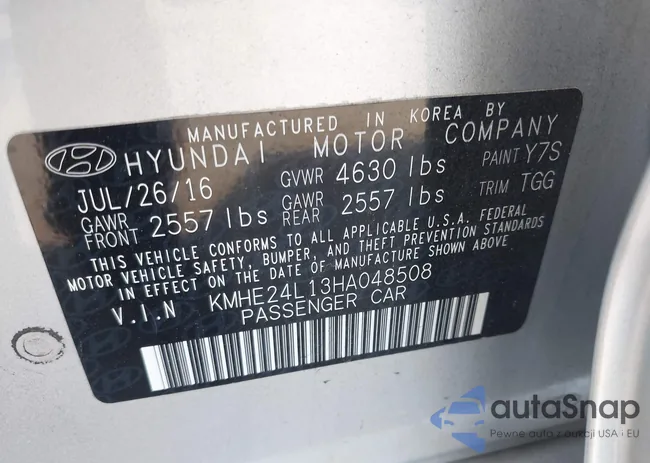 KMHE24L13HA048508: 43316529