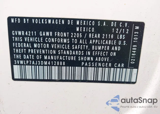 3VWLP7AJ3DM412888: 43316551