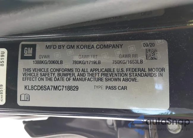 KL8CD6SA7MC718829: 43316609