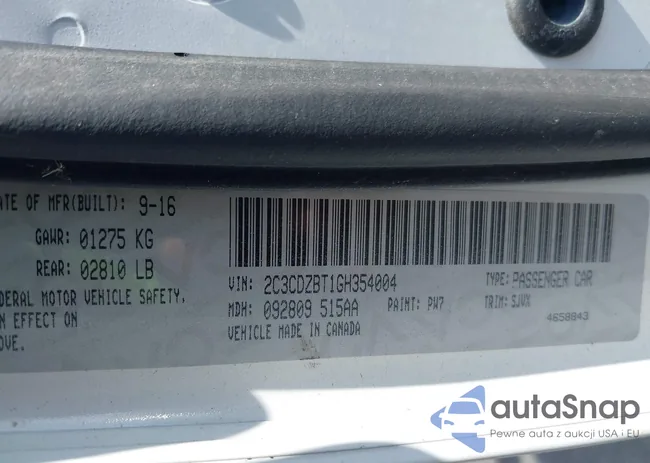 2C3CDZBT1GH354004: 43316682