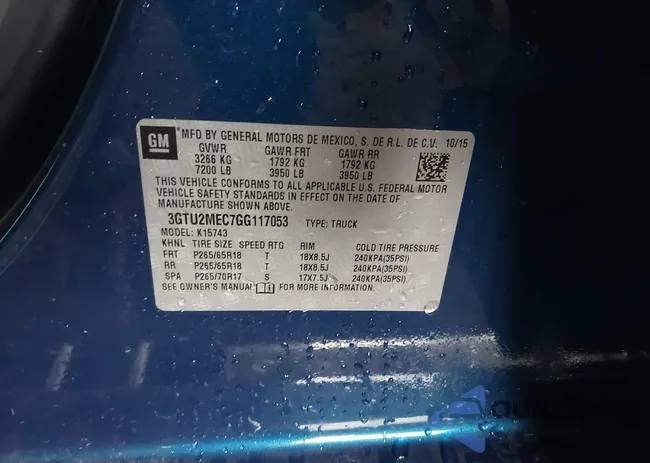 3GTU2MEC7GG117053: 43316694