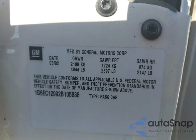 1G6EC12992B105838: 43317736