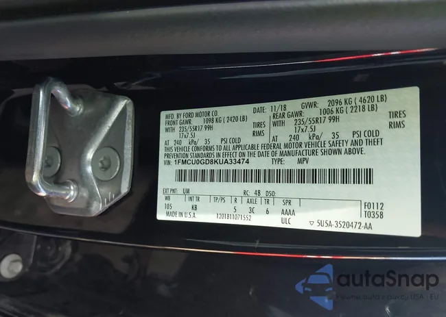 1FMCU0GD8KUA33474: 43317745