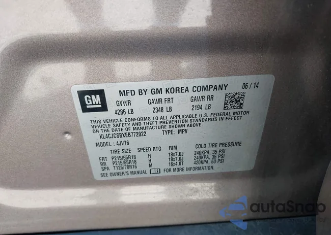 KL4CJCSBXEB772022: 43317792