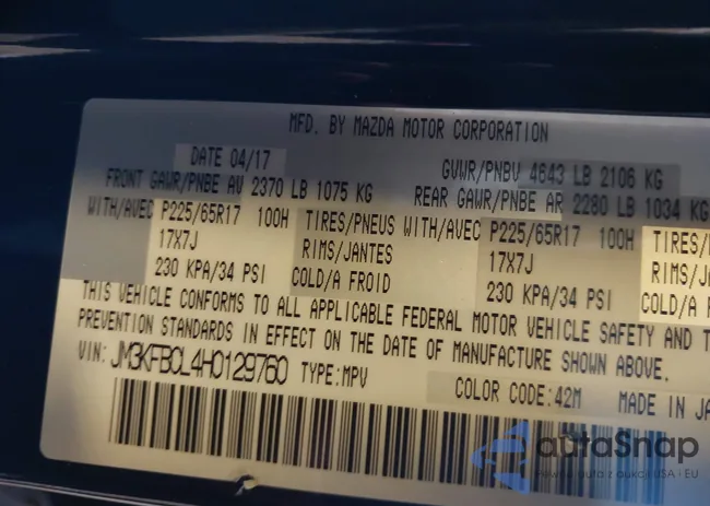 JM3KFBCL4H0129760: 43317819