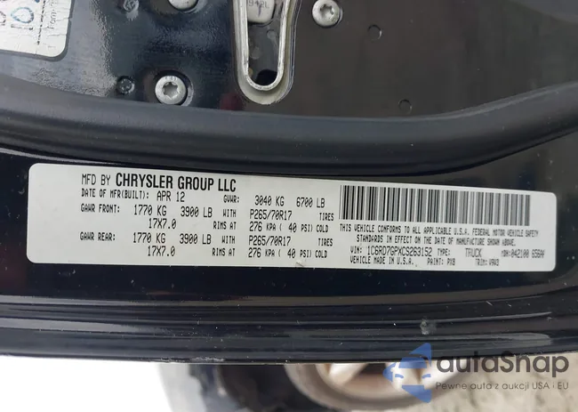 1C6RD7GPXCS263152: 43317847