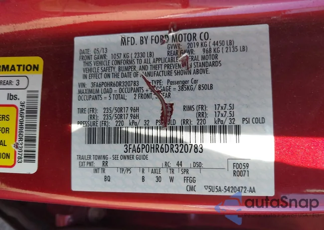 3FA6P0HR6DR320783: 43317853