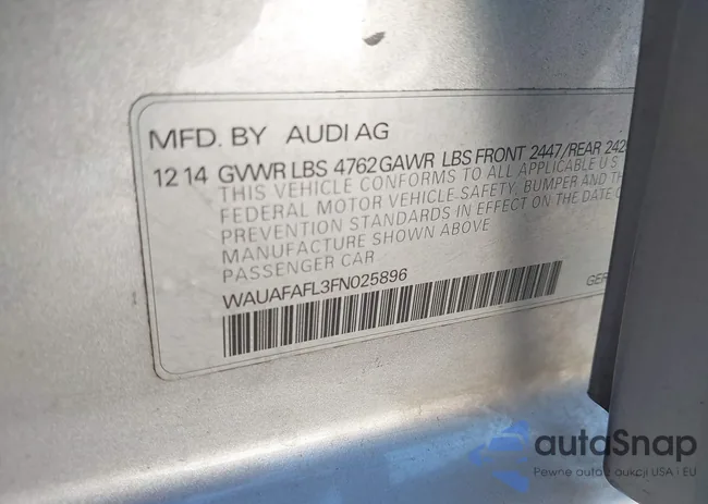 WAUAFAFL3FN025896: 43317908