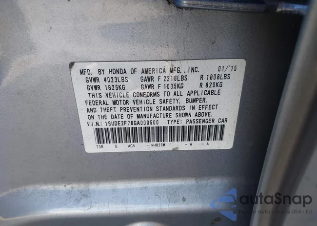 19UDE2F76GA000500: 43317947