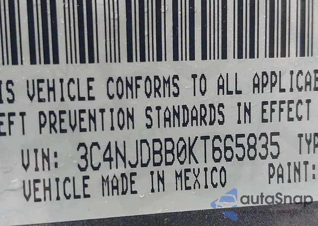 3C4NJDBB0KT665835: 43318041