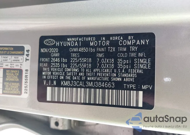 KM8J3CAL3MU384663: 43318077