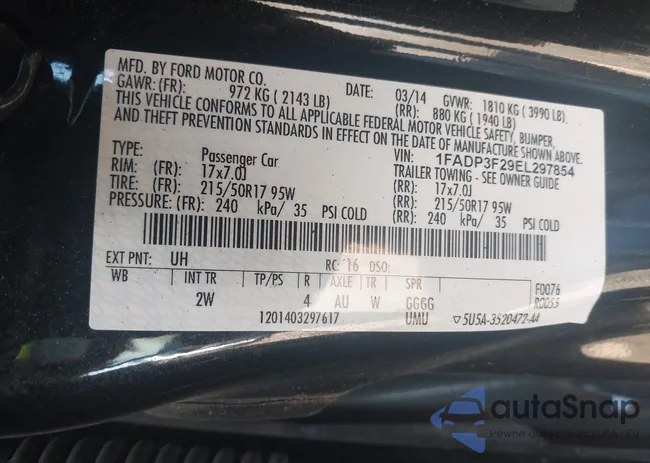 1FADP3F29EL297854: 43318132