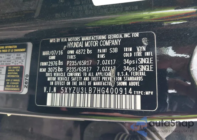 5XYZU3LB7HG400914: 43318137