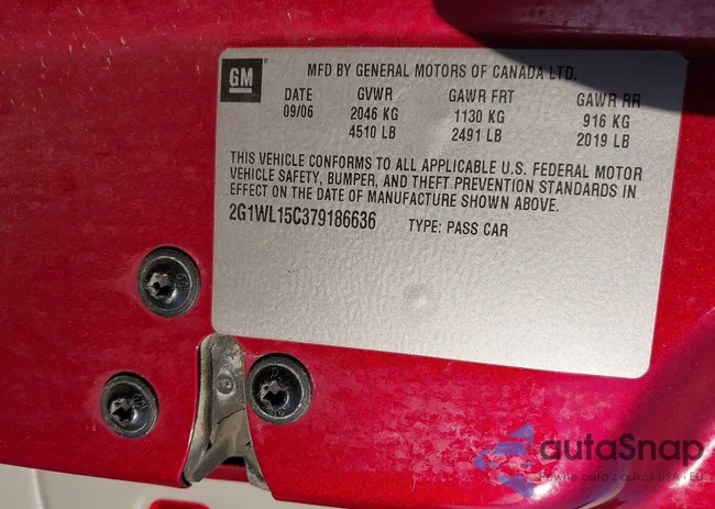 2G1WL15C379186636: 43318160