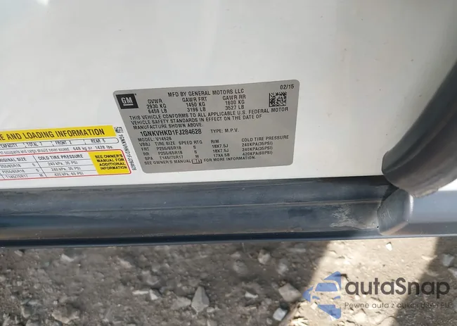 1GNKVHKD1FJ284628: 43318187