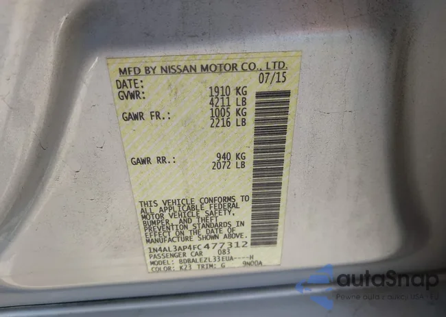 1N4AL3AP4FC477312: 43318272