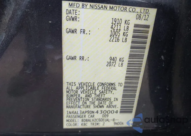 1N4AL3AP9DN430004: 43317336