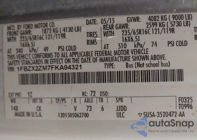 1FBZX2ZM7FKA94321: 43317393