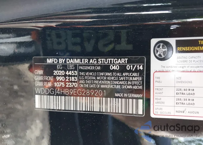 WDDGJ4HB9EG289201: 43317428