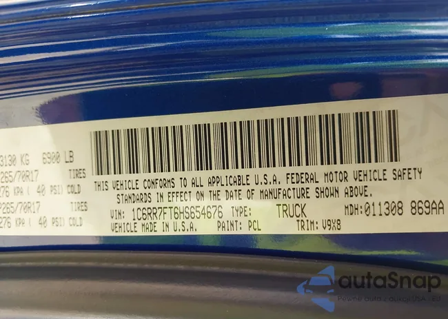 1C6RR7FT6HS654676: 43317503