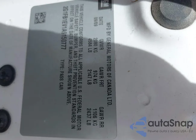 2G1FB1EV1A9150777: 43317592