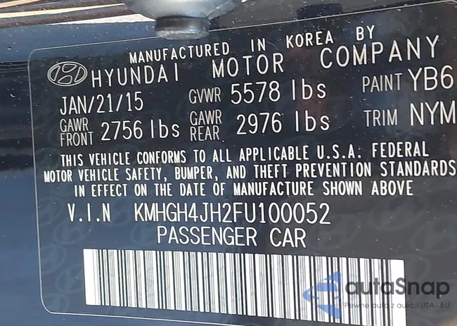 KMHGH4JH2FU100052: 43317618