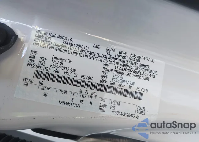 1FADP3R40EL341415: 43317624