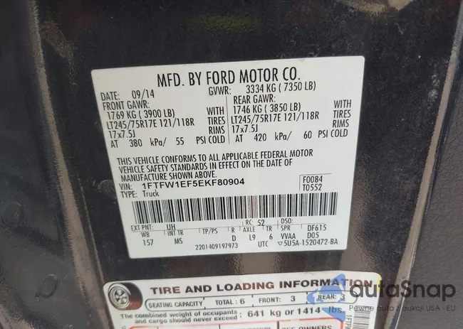 1FTFW1EF5EKF80904: 43318738