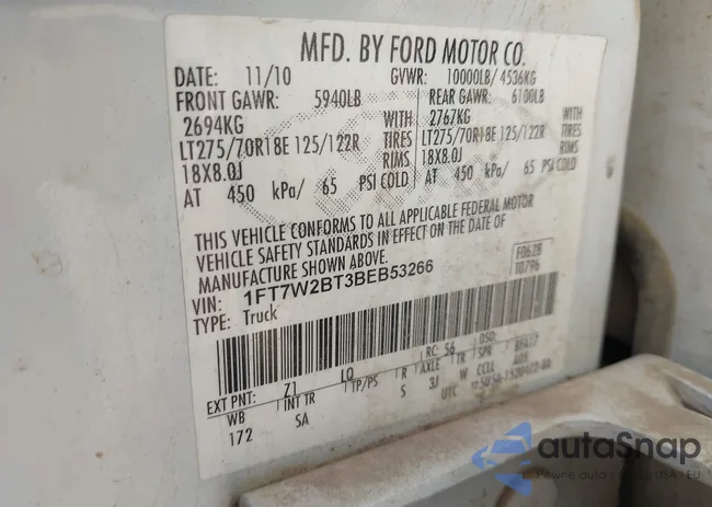 1FT7W2BT3BEB53266: 43318800