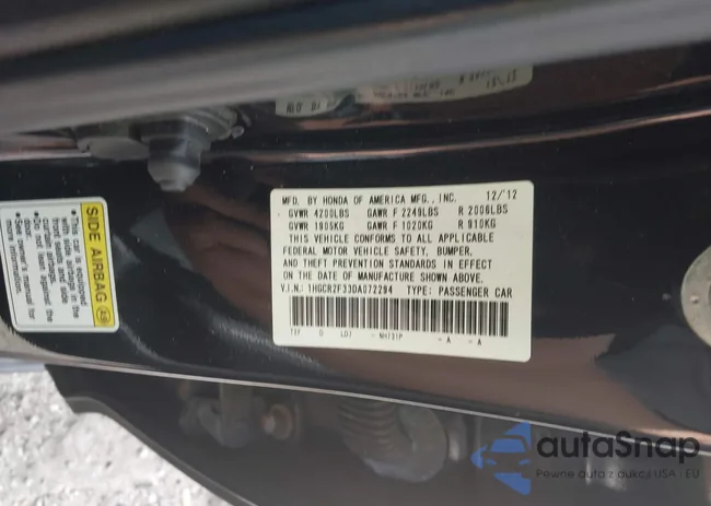 1HGCR2F33DA072294: 43318812