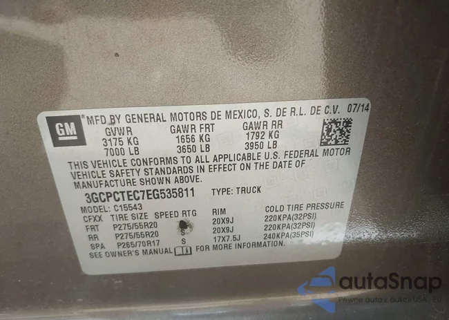 3GCPCTEC7EG535811: 43318821